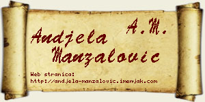 Anđela Manzalović vizit kartica